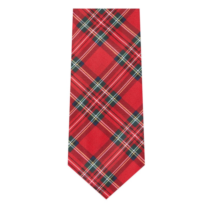 Jacob Alexander Royal Stewart Red Plaid Men's Regular Neck Tie - Image 1